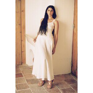 OZMA Natural (white) linen wrap skirt S/XS